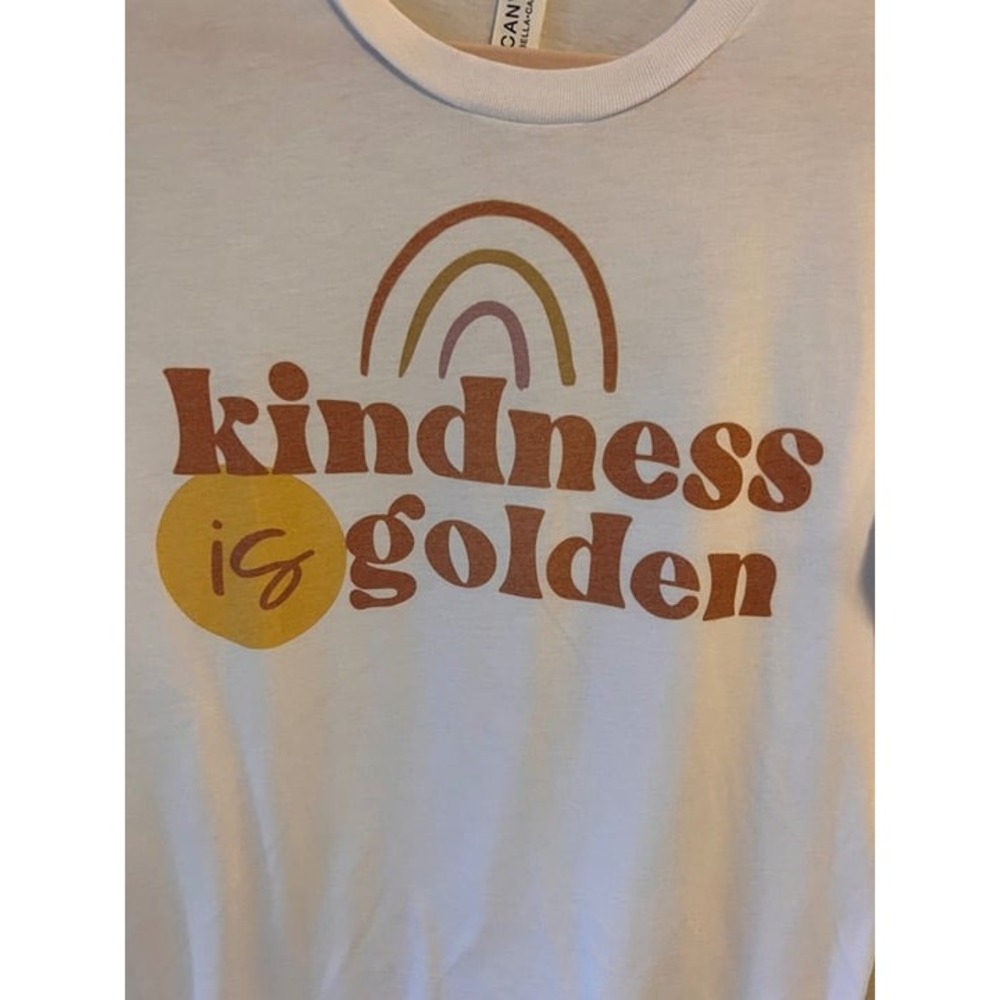 NEW!!‎ Bella Canvas Ladies size small graphic t-shirt Kindness is Golden - Picture 2 of 4